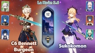 C6 Bennett Burgeon & Sukokomon | La Hoàn Thâm Cảnh Tầng 12 | Genshin Impact 3.6