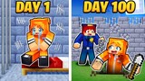 I Survived 100 DAYS in Minecraft PRISON!