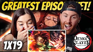 OUR FIRST PEAK EPISODE!! 🔥 🌊Demon Slayer 1x19 REACTION! | Hinokami