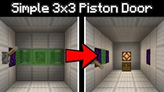 ✓Minecraft: How to Build a Simple 3x3 Piston Door #Shorts