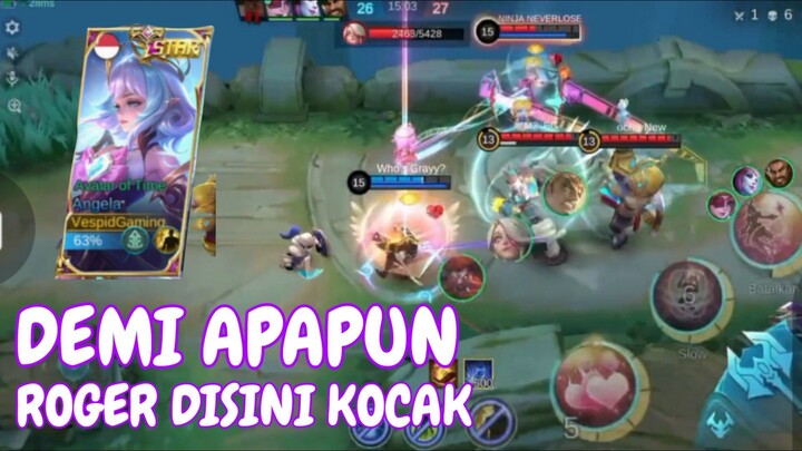 Musuh auto emosi - gameplay Angela mobile legends bang bang