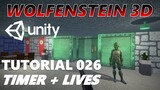 How To Make An FPS WOLFENSTEIN 3D Game Unity Tutorial 026 - TIMER + LIVES
