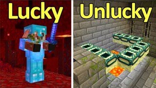 LUCKIEST vs UNLUCKIEST Minecraft Moments MARATHON