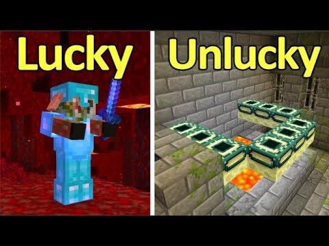 LUCKIEST vs UNLUCKIEST Minecraft Moments MARATHON