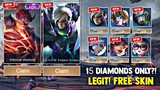 NEW! GET VENOM SKIN SQUAD AND EPIC SKIN FOR ONLY 15 DIAMONDS! NEW EVENT! | MOBILE LEGENDS 2023