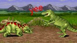 pertarungan dinosaurus yee