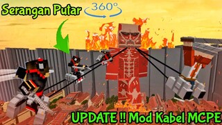 UPDATE BARU !! Addon Attack On Titan Mod Kabel Nyata MCPE