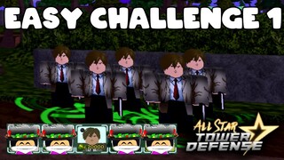 Easy Beating Challenge 1?! 5 Star Light Yagami in Challenge 1 | All Star Tower Defense