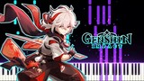 Genshin Impact OST Teaser - Kaedehara Kazuha: Moonlit Breeze | [Piano Cover] (Synthesia)「ピアノ」