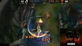 Hasmed cầm Aatrox tốc biến bổ max phê như lên đồng | SGB vs AZE MSI 2022