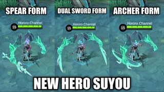 NEW HERO SUYOU HAS SPEAR FORM DUAL SWORD FORM AND ARCHER FORM | adv server