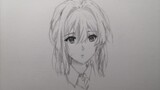 Simple Violet hand-painting process [ Violet Evergarden ]