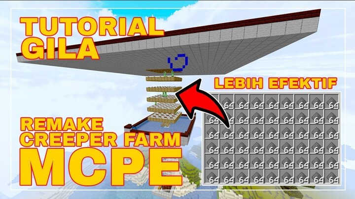 ( MCPE ) Remake Terbaru CREEPER FARM Minecraft PE  - Minecraft Tutorial Indonesia