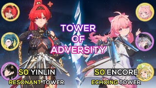 S0 Encore Team & S0 Yinlin Team 18 stars! | ToA Echoing Tower & Resonant Tower