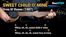 Sweet Child O Mine - Guns N' Roses (1987) Easy Guitar Chords Tutorial with Lyrics Part 1 SHORTS REEL