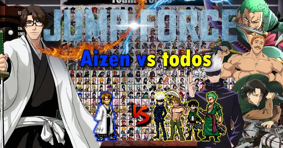 Với Aizen Jump Force Mugen V7, bạn được trải nghiệm hệ thống Avatar độc đáo và tính năng và môi trường sửa đổi hoàn toàn mới. Khám phá các chế độ và trở thành chiến binh mạnh mẽ nhất trong thế giới Avatar của Roblox.