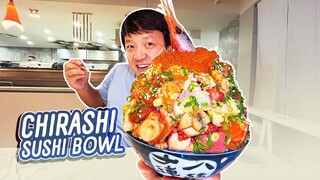 BIGGEST Chirashi SUSHI BOWL! Hougang Hainanese Hawker Center Food Tour in Singapore