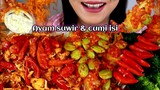 ASMR AYAM SUWIR PEDAS + CUMI ISI TAHU TELUR BALADO PETE | ASMR MUKBANG INDONESIA