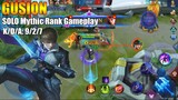 Gusion Solo Rank Gameplay | Road to top1 global Squad Season15