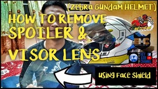 HOW TO REMOVE SPOILER AND VISOR LENS (ZEBRA GUNDAM HELMET) | Hey Jude Channel #MrFULLTANK