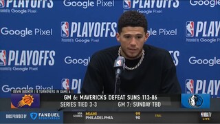 Devin Booker: "Honestly, Luka Doncic is excellent, but he alone is not enough to beat us in Game 7."