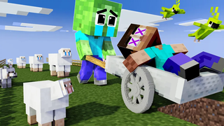 Monster School Baby Zombie และฟาร์มตลก - Sad Story - Minecraft Animation