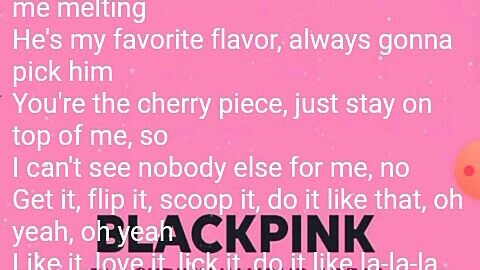 ice cream,blackpink song