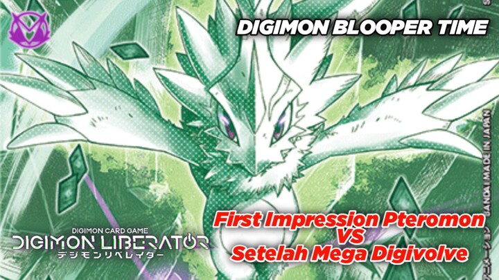 Digimon Blooper Time: First Impression Pteromon vs Setelah Mega Digivolve