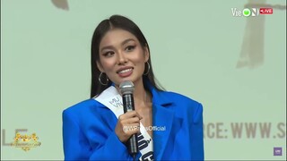 Thảo Nhi Lê thuyết trình tiếng Anh tại Hoa Hậu Hoàn Vũ Việt Nam 2022 Miss Universe Vietnam 2022