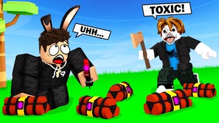 Trolling Players with Explosives! in Roblox Bedwars...