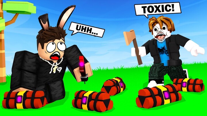 Trolling Players with Explosives! in Roblox Bedwars...