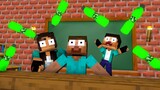 Monster School : FAMILY BOTTLE FLIP CHALLENGE - Minecraft Animation