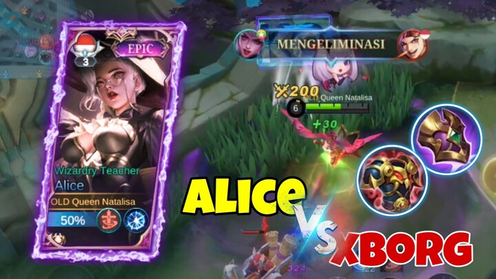 xborg is broken with alice in exp lane | cara counter xborg dengan hero alice