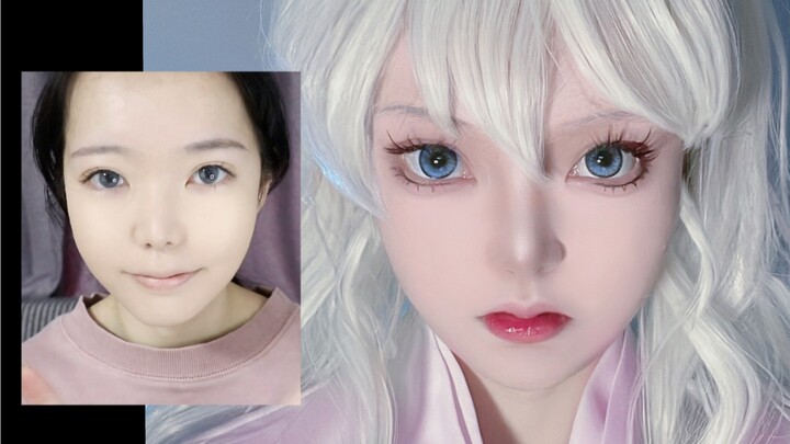 Demon Slayer | Ordinary person with light face cos Fallen Princess Xiaomei makeup record
