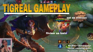 TIGREAL GAMEPLAY "flicker sa bato" BY AMARAPLAYS