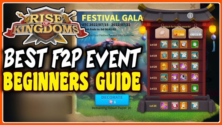 Rise of kingdoms - 7k Gem Event beginner tips & tricks