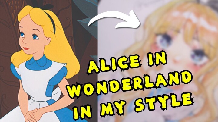 [DRAW WITH ME] Draw Alice in Wonderland in my style