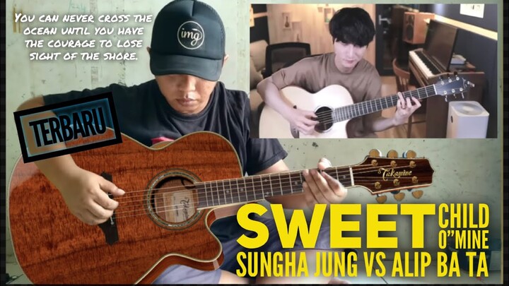 Alip Ba Ta Guns N’ Roses Sweet Child O'Mine Vs Sungha Jung on Fingerstyle Guitar Reaction