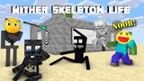 Monster School : LIFE OF WITHER SKELETON  - Minecraft Animation