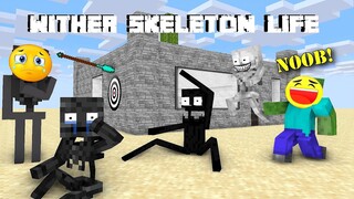 Monster School : LIFE OF WITHER SKELETON  - Minecraft Animation