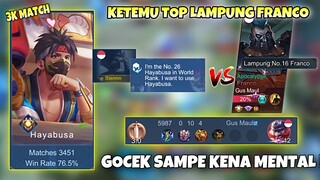 SOLO RANK KETEMU TOP FRANCO TITLE UNGU ! GOCEK SAMPE KENA MENTAL ! Stenly Hayabusa Gameplay !