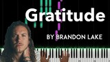 Gratitude by Brandon Lake piano cover + sheet music