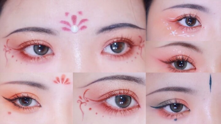 Trang điểm mắt, vẽ chu sa cổ trang Trung| Chinese ancient eyes makeup- Nhã Di Các.