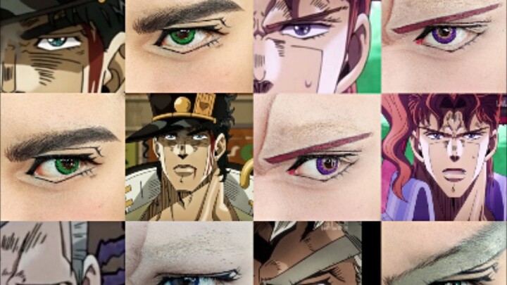 [Lang] JoJo's Bizarre Adventure cos eye makeup collection (the first three protagonists), most peopl