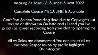 Amazing At Home Course AI Business Summit 2023 download