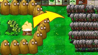 Plants vs Zombies Hack - 1 Threepeater เทียบกับ 99 Giga-Gargantuar