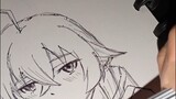 drawing Roxy migurdia from anime mushoku tensei