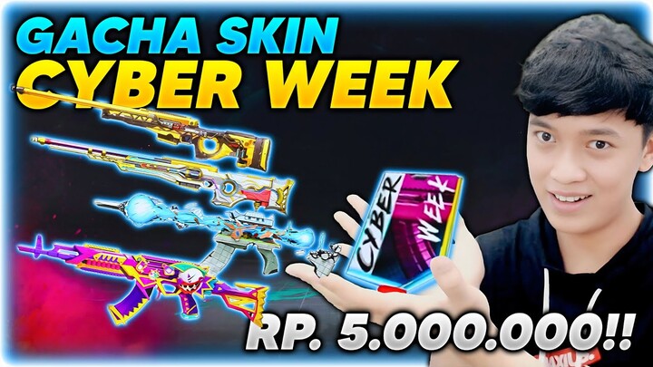 NEKAT TOP UP SENILAI RP 5.000.000 ?! GACHA SKIN SENJATA CYBER WEEK MENCOBA KEHOKIAN !! - PUBG MOBILE