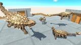 NEW ANKYLOSAURUS on Four House Building - Animal Revolt Battle Simulator