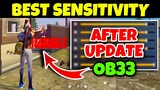 New Sensitivity Settings After Update Ob33 Free Fire | Best Headshot Sensitivity After Update
